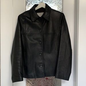 Like New Black Leather Jacket M